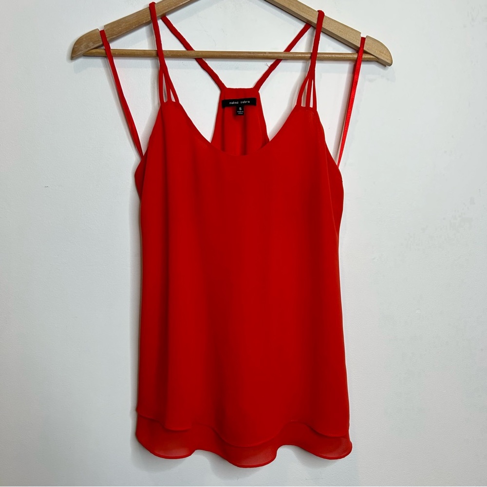 Naked Zebra Coral Racerback Tank Top